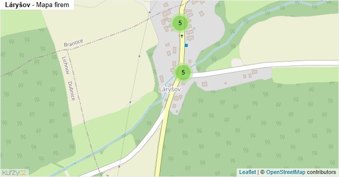 Láryšov - mapa firem