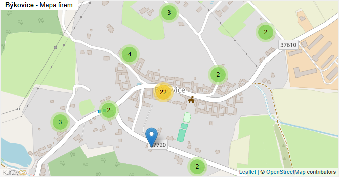 Býkovice - mapa firem