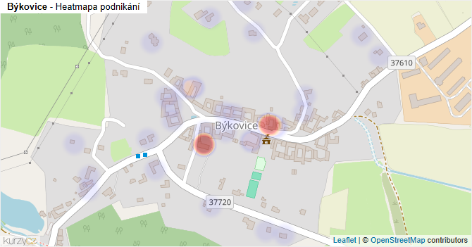 Býkovice - mapa podnikání