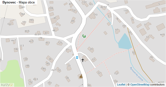 Bynovec - mapa obce