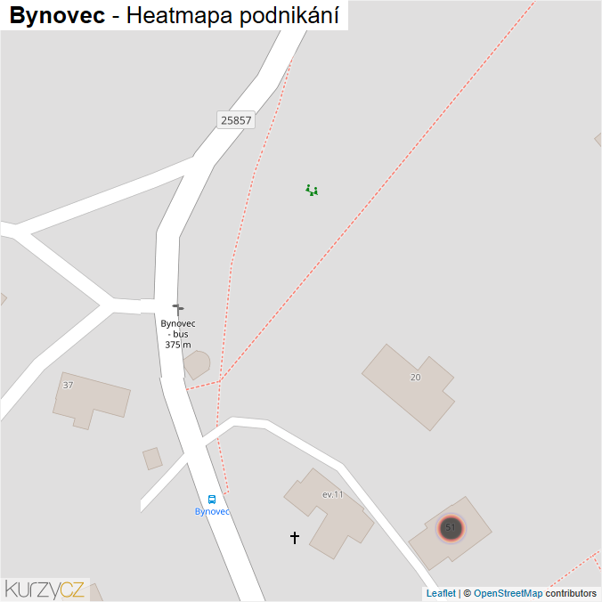 Mapa Bynovec - Firmy v obci.