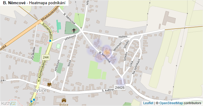 B. Němcové - mapa podnikání