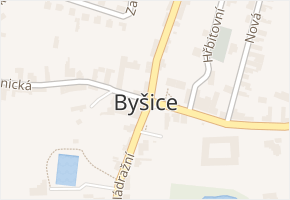 Byšice v obci Byšice - mapa části obce