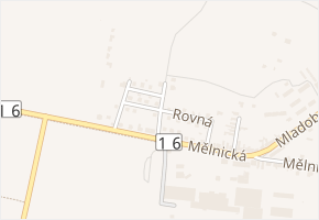 Rovná v obci Byšice - mapa ulice