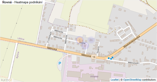 Rovná - mapa podnikání