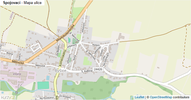 Spojovací - mapa ulice