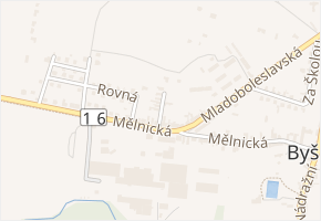 Tovární v obci Byšice - mapa ulice