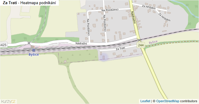 Za Tratí - mapa podnikání