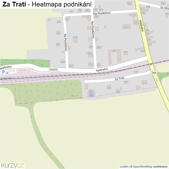 Mapa Za Tratí - Firmy v ulici.