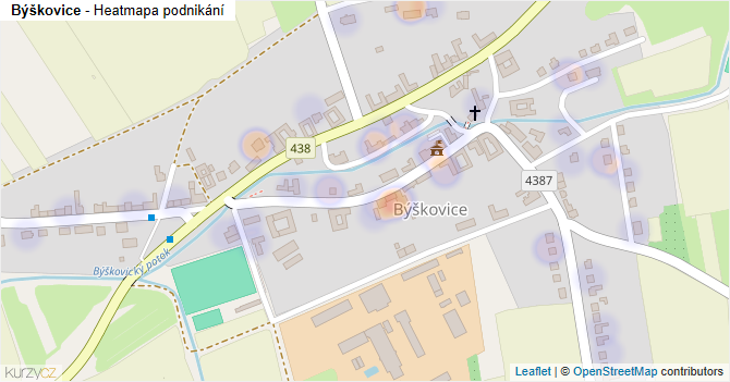 Býškovice - mapa podnikání