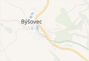 Býšovec v obci Býšovec - mapa části obce