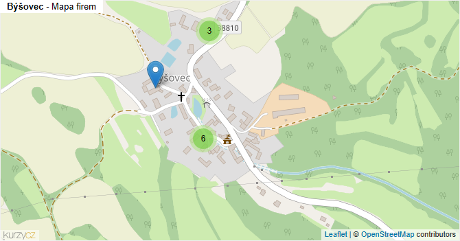 Býšovec - mapa firem