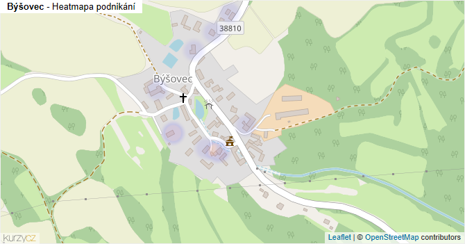 Býšovec - mapa podnikání