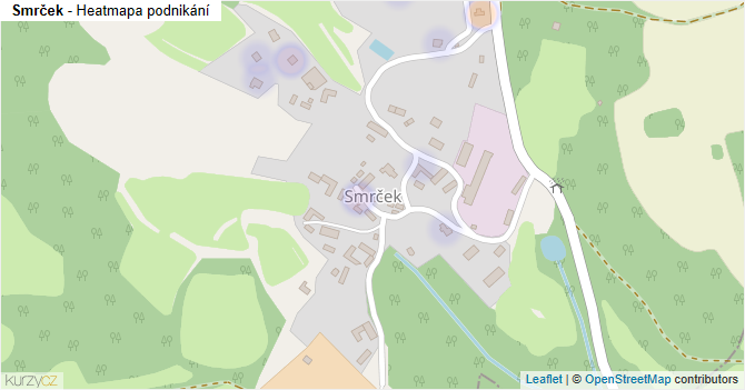 Smrček - mapa podnikání