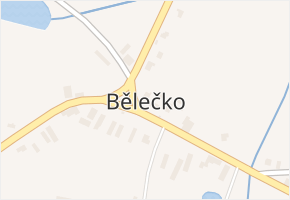 Bělečko v obci Býšť - mapa části obce