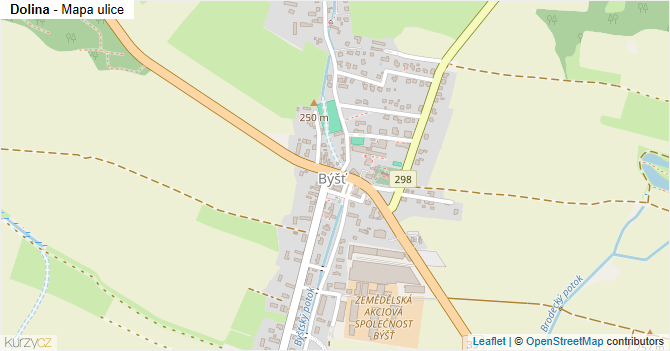 Dolina - mapa ulice