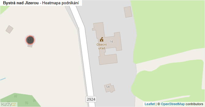 Bystrá nad Jizerou - mapa podnikání