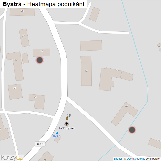 Mapa Bystrá - Firmy v obci.