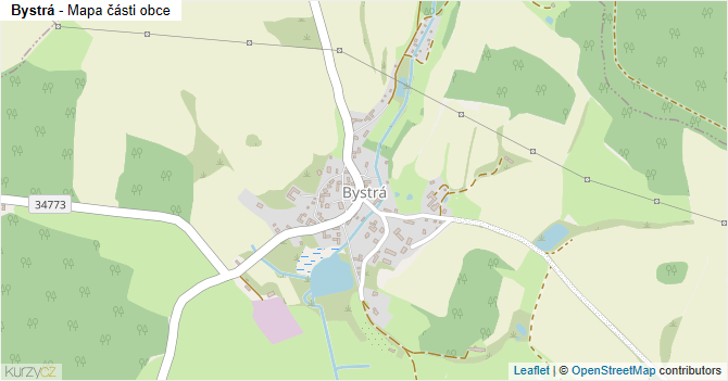 Bystrá - mapa části obce