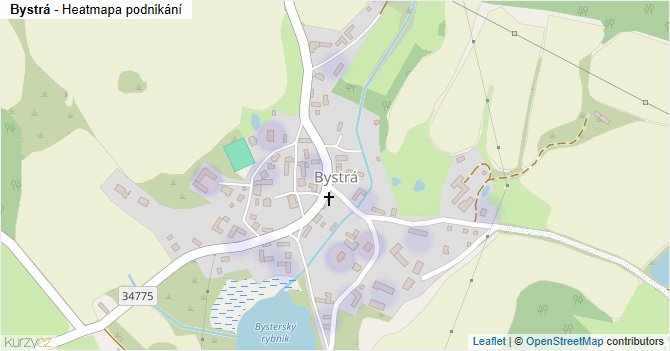 Bystrá - mapa podnikání
