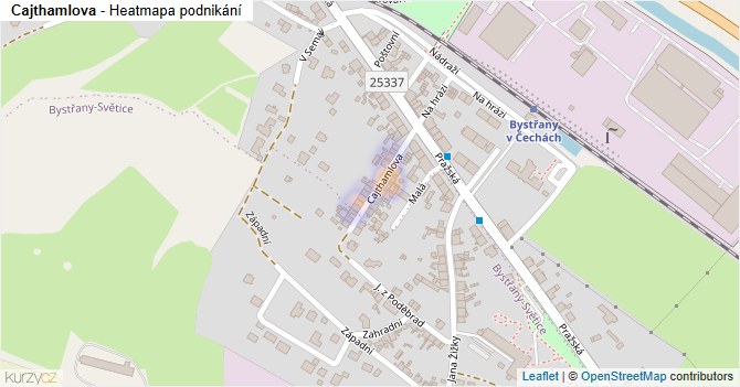 Cajthamlova - mapa podnikání