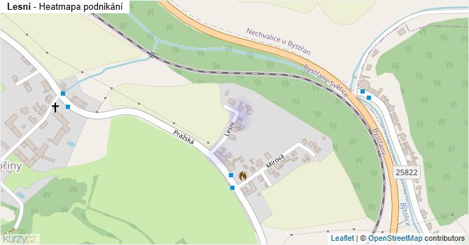 Lesní - mapa podnikání