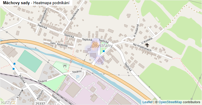 Máchovy sady - mapa podnikání