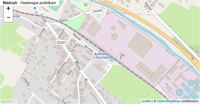 Nádraží - mapa podnikání