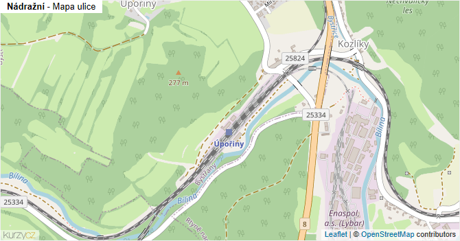 Nádražní - mapa ulice
