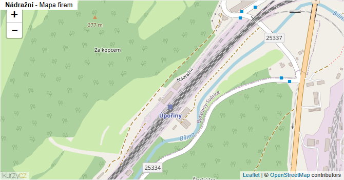 Nádražní - mapa firem