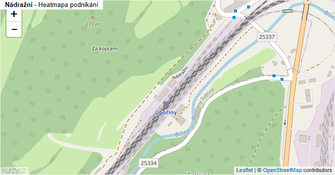 Nádražní - mapa podnikání