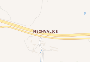Nechvalice v obci Bystřany - mapa části obce