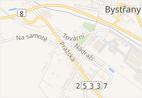 Poštovní v obci Bystřany - mapa ulice