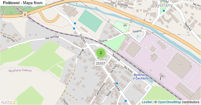 Poštovní - mapa firem