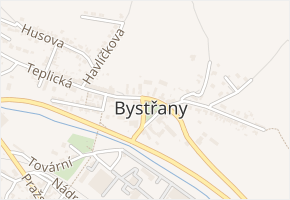 Slunečný Vrch v obci Bystřany - mapa ulice