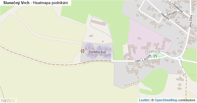Slunečný Vrch - mapa podnikání