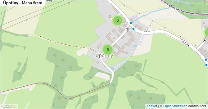 Úpořiny - mapa firem