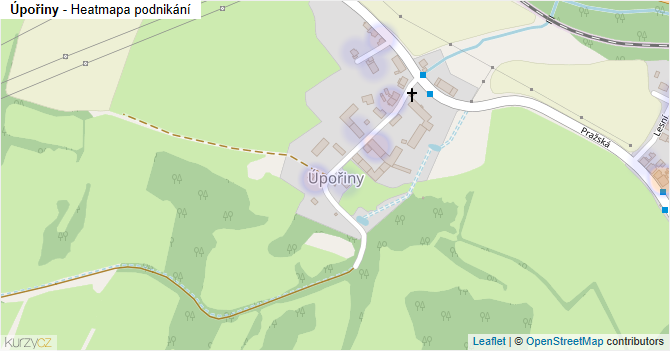 Úpořiny - mapa podnikání