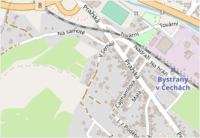 V Semaji v obci Bystřany - mapa ulice