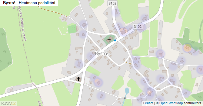 Bystré - mapa podnikání