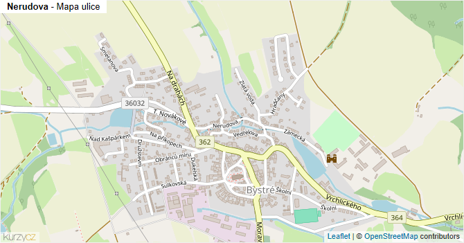 Nerudova - mapa ulice
