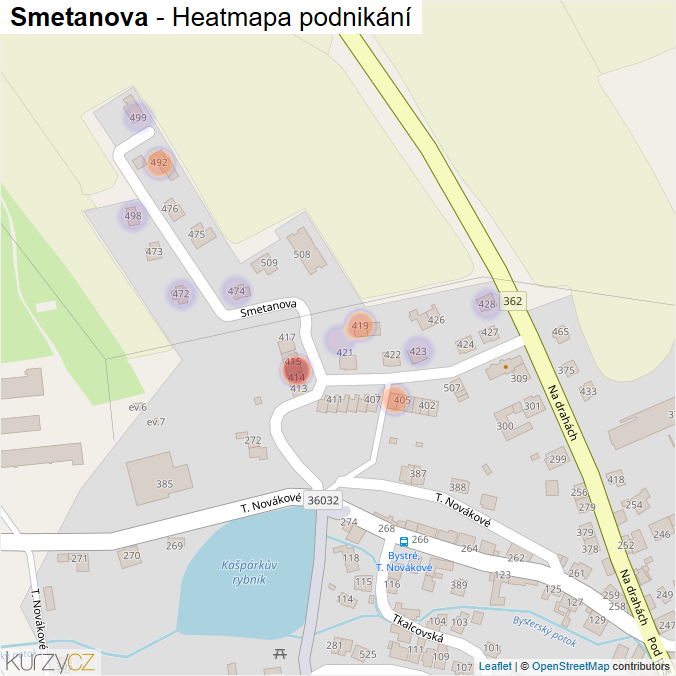 Mapa Smetanova - Firmy v ulici.