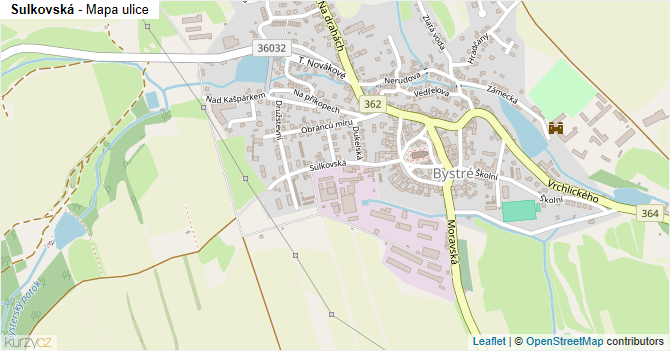 Sulkovská - mapa ulice