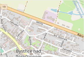 Antonínka v obci Bystřice nad Pernštejnem - mapa ulice