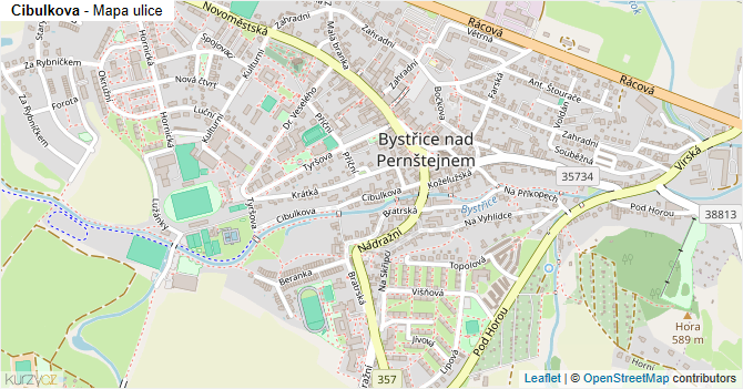 Cibulkova - mapa ulice