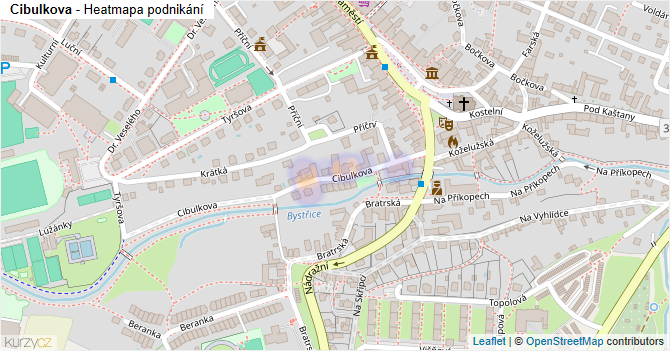 Cibulkova - mapa podnikání
