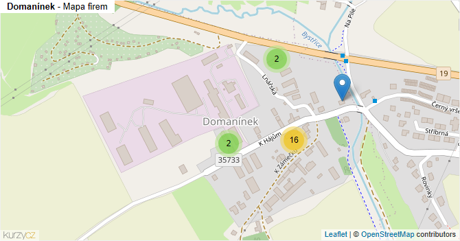 Domanínek - mapa firem