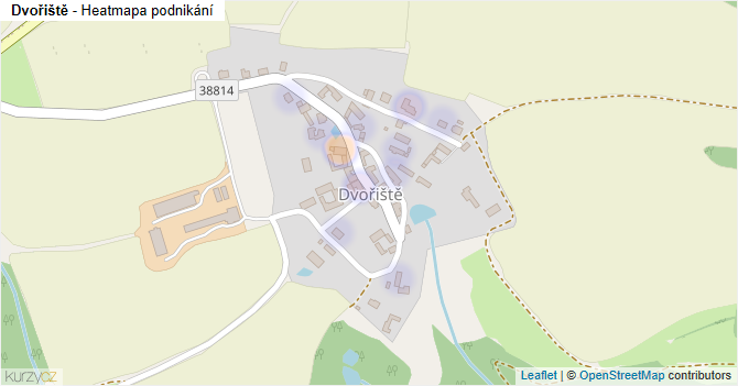 Dvořiště - mapa podnikání