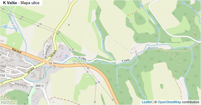 K Valše - mapa ulice