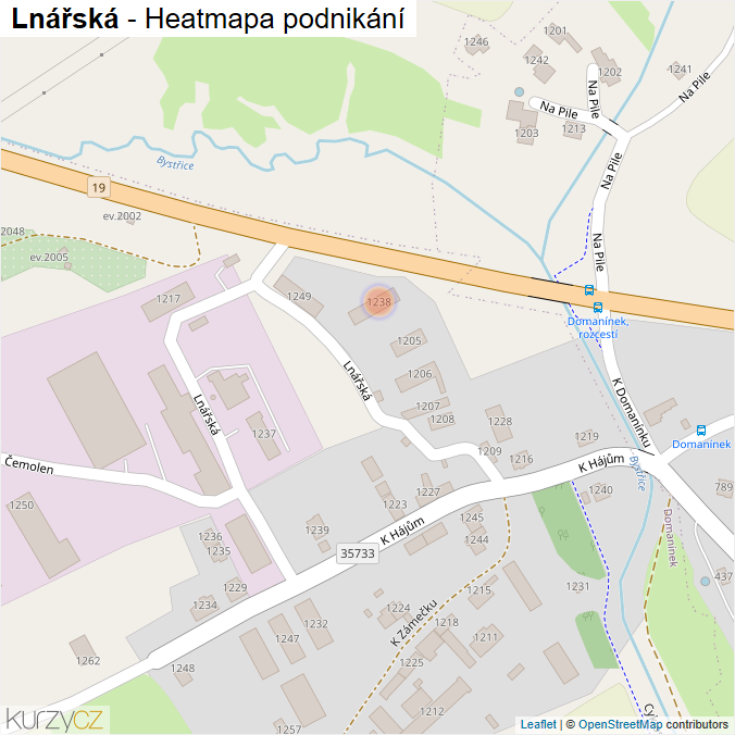Mapa Lnářská - Firmy v ulici.